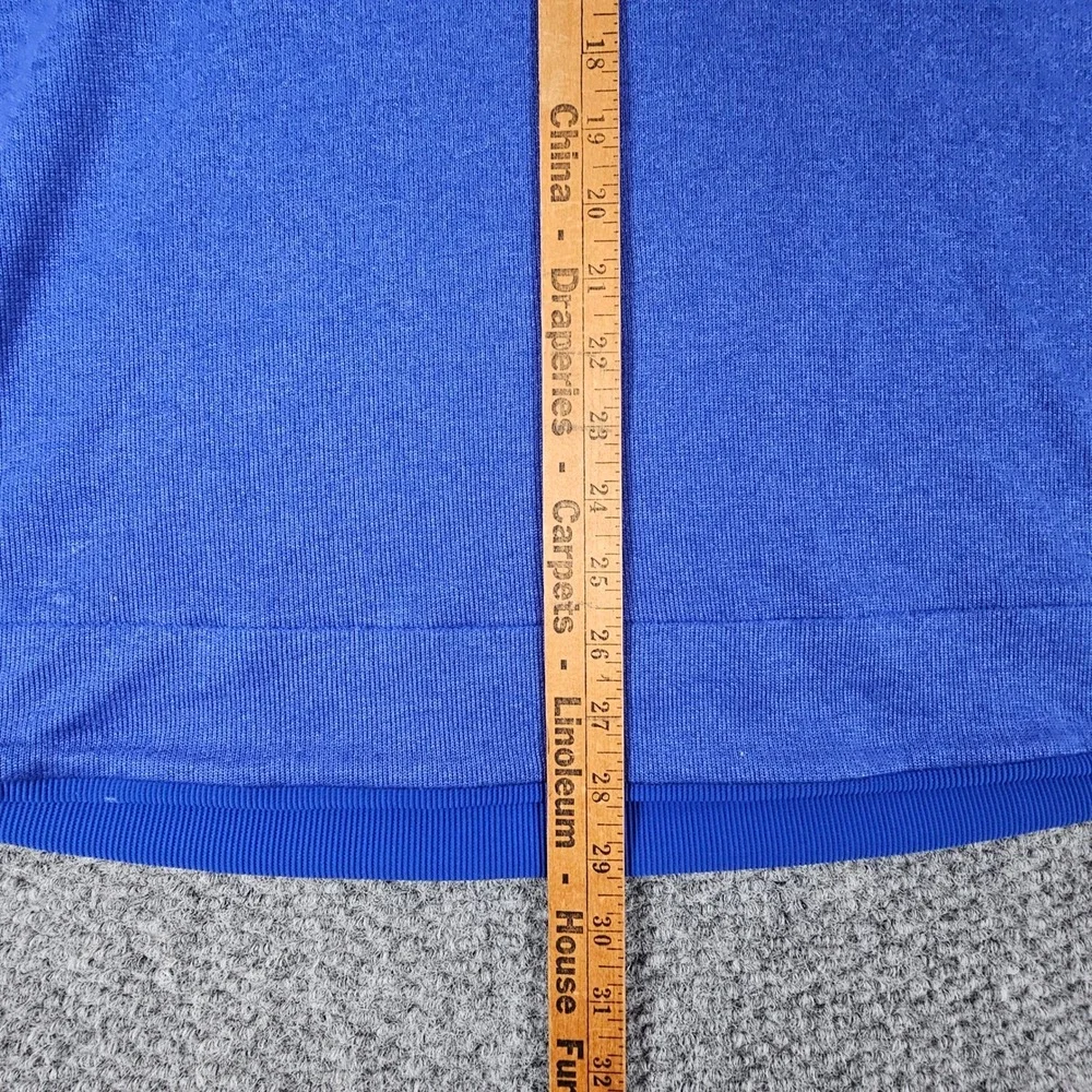 Under Armour Golf ColdGear 2XL Blue Heather Snap Mock Neck Pullover Mens XXL